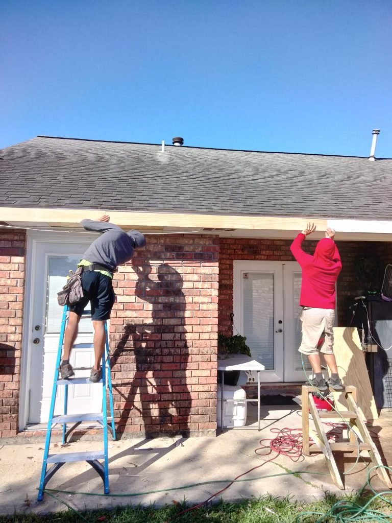 Installation of new fascia in Metairie Louisiana