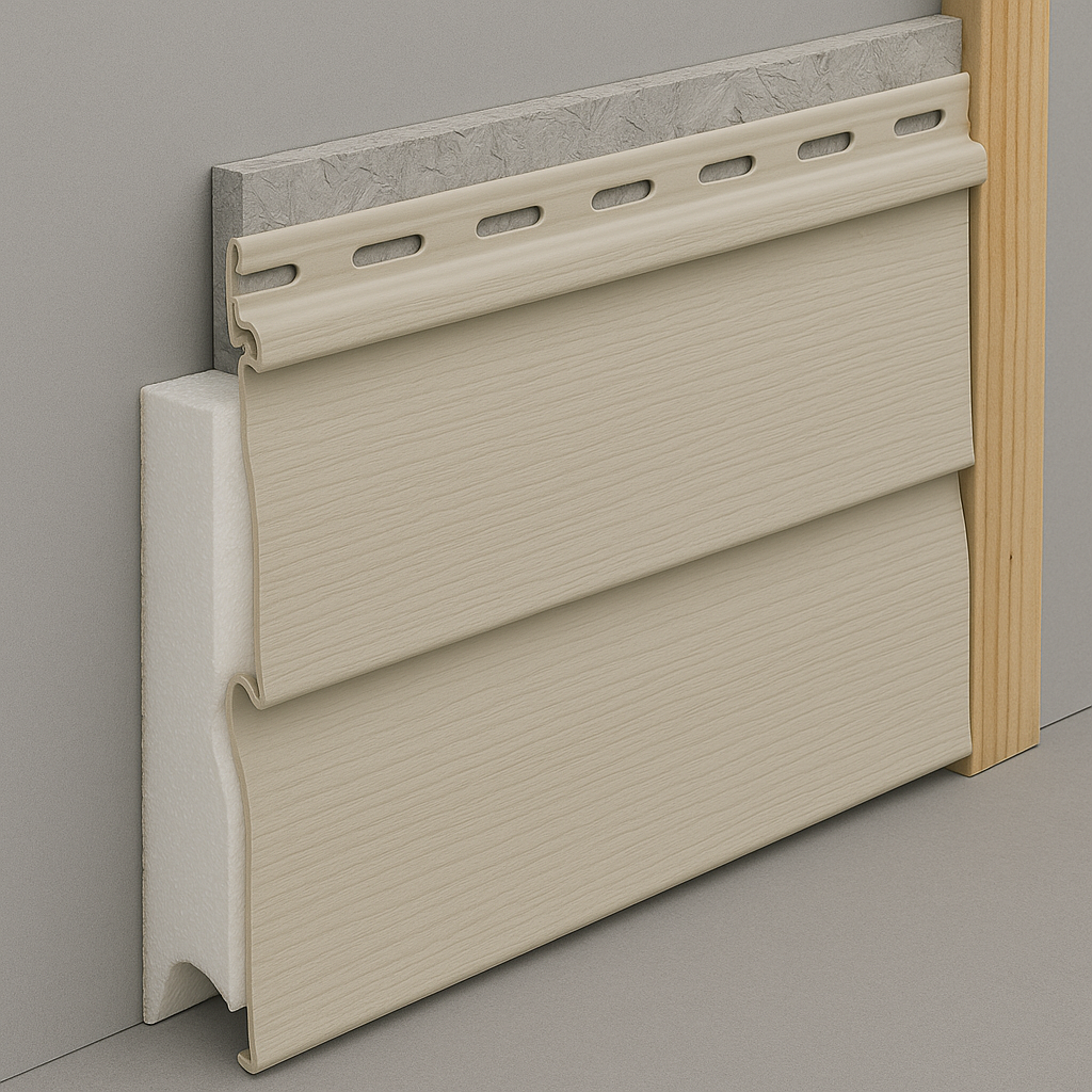 Picture Shows Vinyl Siding Attached to the Wall